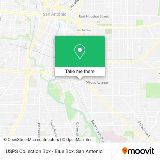 USPS Collection Box - Blue Box map