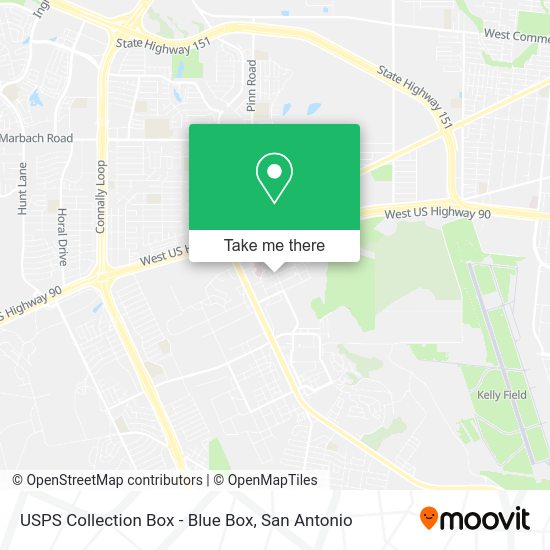 USPS Collection Box - Blue Box map