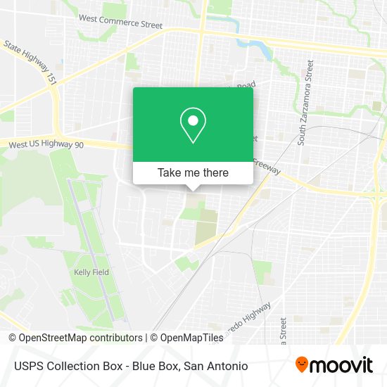 USPS Collection Box - Blue Box map
