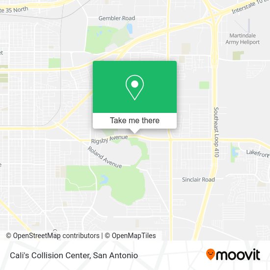 Cali's Collision Center map