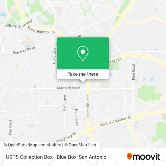 USPS Collection Box - Blue Box map