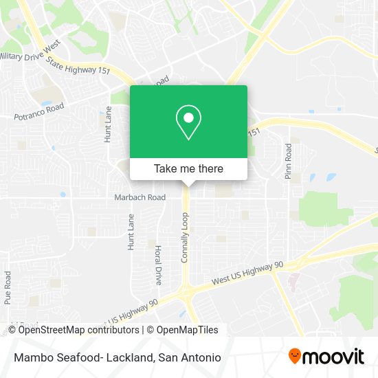Mapa de Mambo Seafood- Lackland