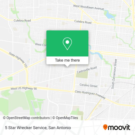 5 Star Wrecker Service map