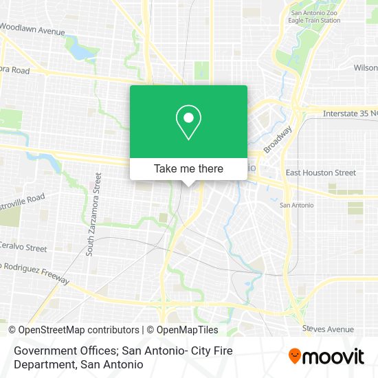 Government Offices; San Antonio- City Fire Department map