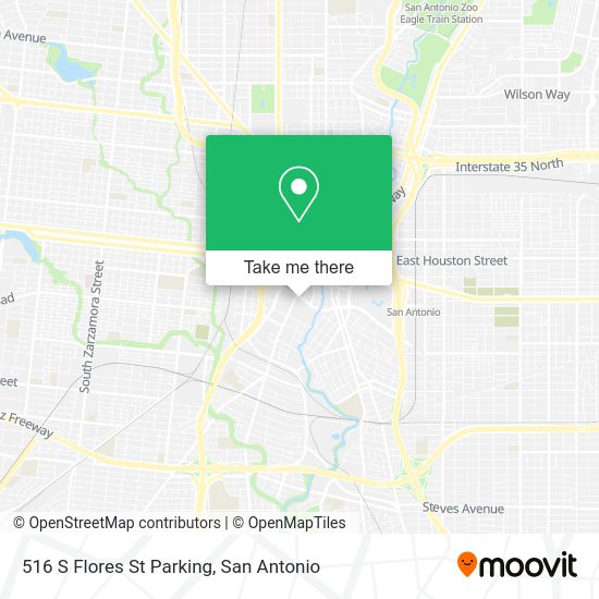 Mapa de 516 S Flores St Parking