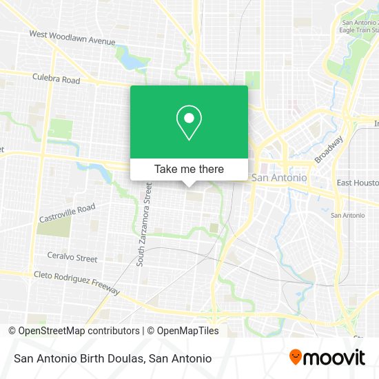 Mapa de San Antonio Birth Doulas