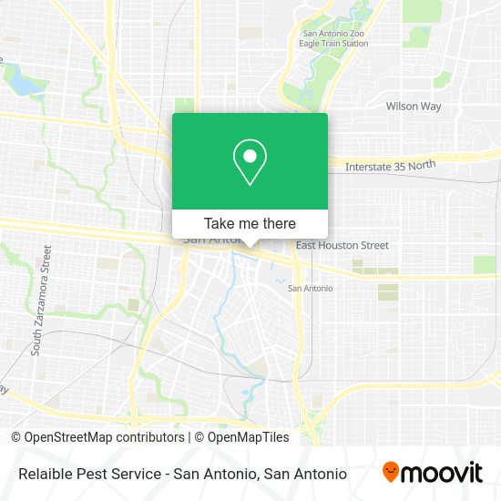 Mapa de Relaible Pest Service - San Antonio