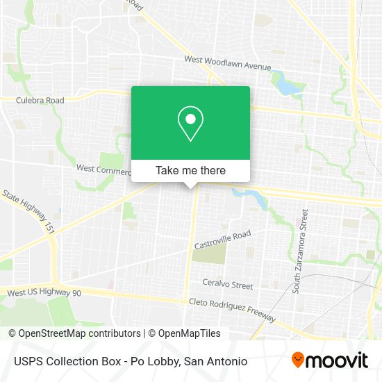 USPS Collection Box - Po Lobby map