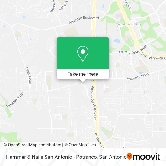 Hammer & Nails San Antonio - Potranco map