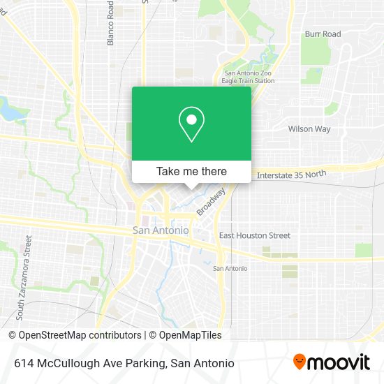 Mapa de 614 McCullough Ave Parking