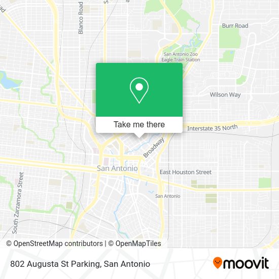 802 Augusta St Parking map