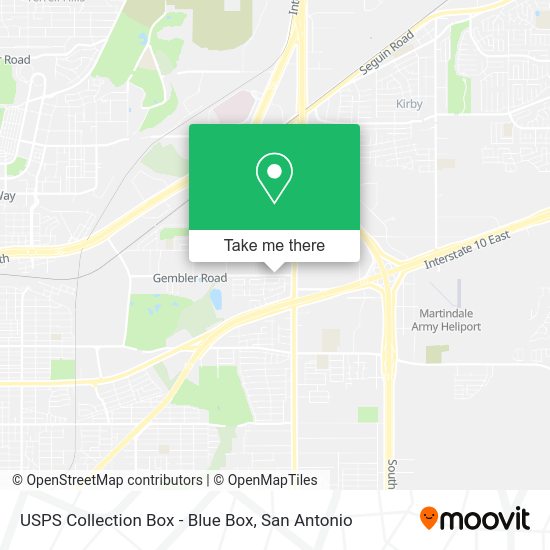 USPS Collection Box - Blue Box map