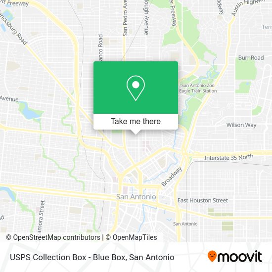 Mapa de USPS Collection Box - Blue Box