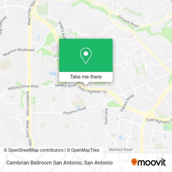 Mapa de Cambrian Ballroom San Antonio