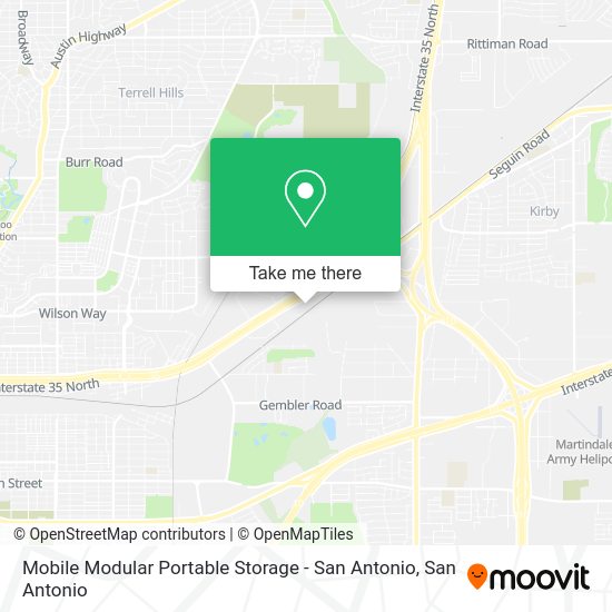 Mobile Modular Portable Storage - San Antonio map