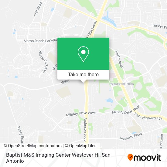 Baptist M&S Imaging Center Westover Hi map