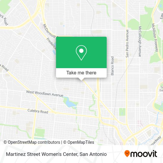 Martinez Street Women's Center map