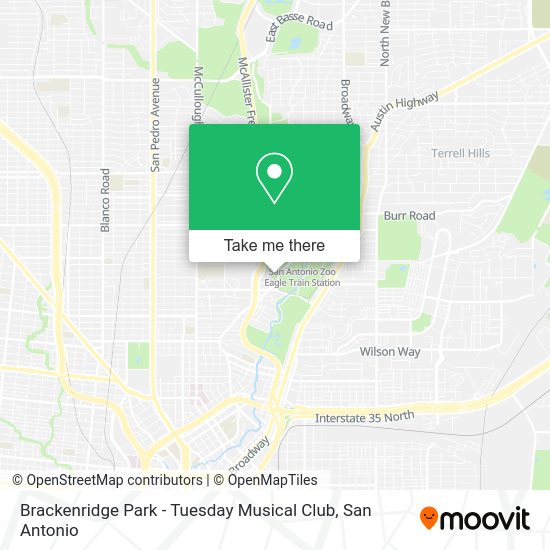 Brackenridge Park - Tuesday Musical Club map
