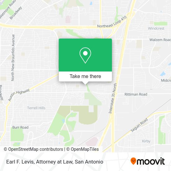 Earl F. Levis, Attorney at Law map