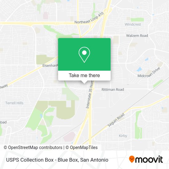 USPS Collection Box - Blue Box map
