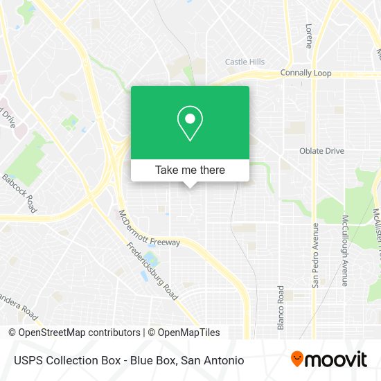 Mapa de USPS Collection Box - Blue Box