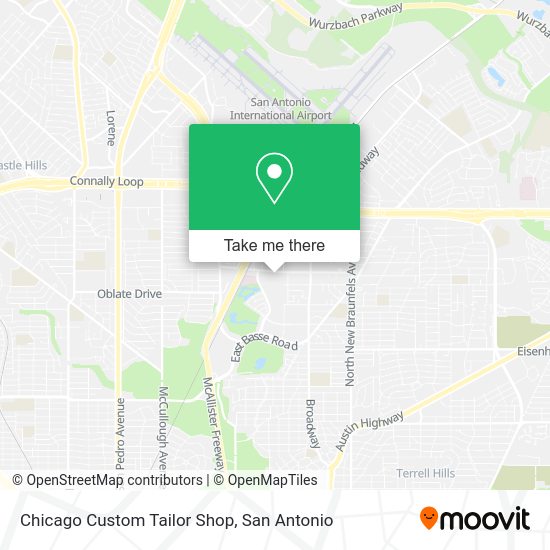 Chicago Custom Tailor Shop map