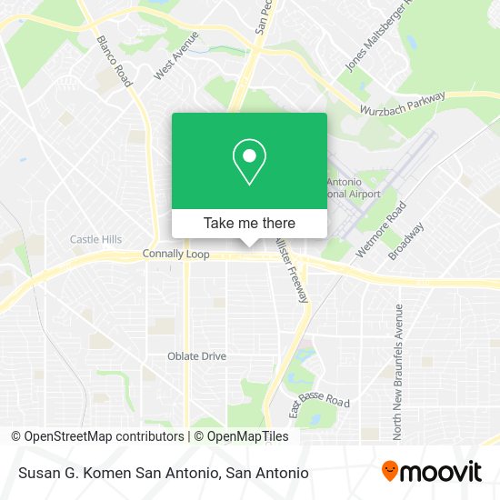 Susan G. Komen San Antonio map