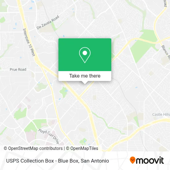 USPS Collection Box - Blue Box map