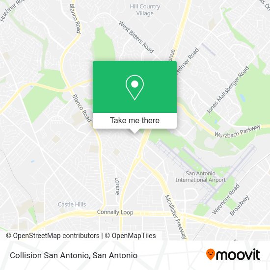 Collision San Antonio map