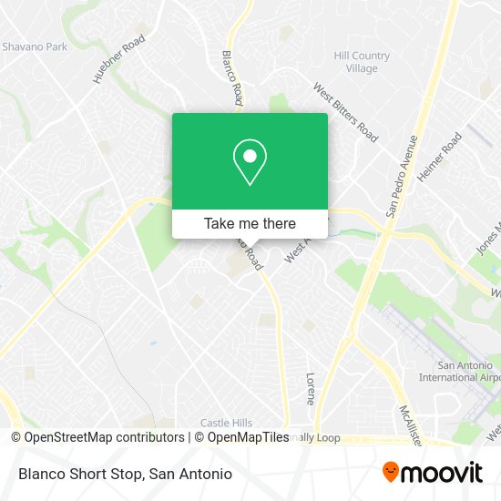 Mapa de Blanco Short Stop