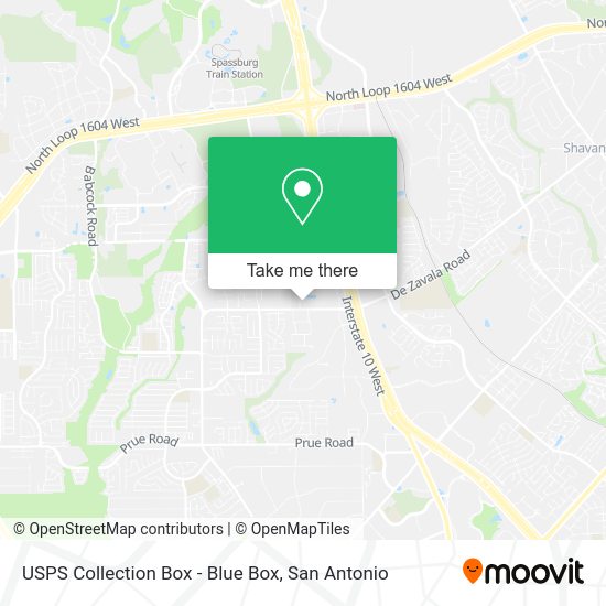 Mapa de USPS Collection Box - Blue Box