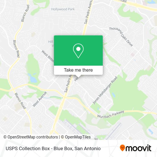 USPS Collection Box - Blue Box map