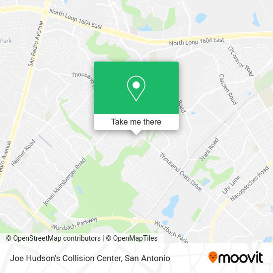 Mapa de Joe Hudson's Collision Center