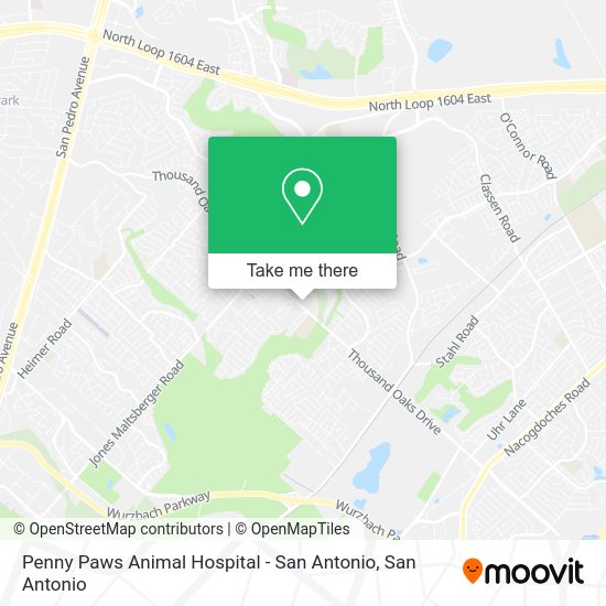 Penny Paws Animal Hospital - San Antonio map