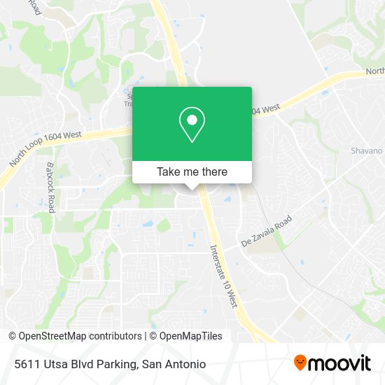 5611 Utsa Blvd Parking map
