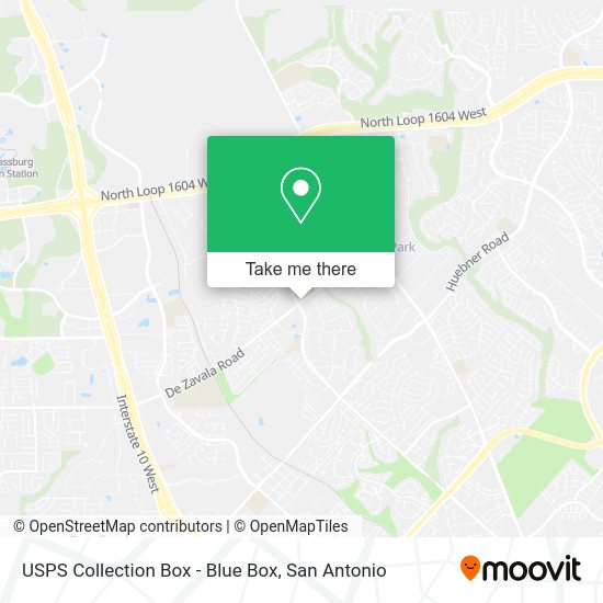 USPS Collection Box - Blue Box map
