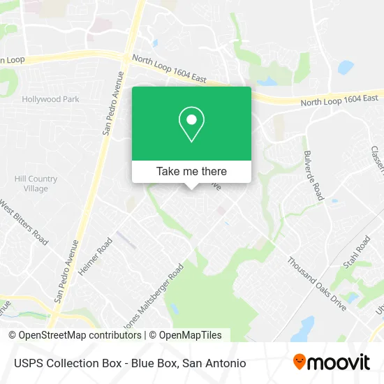 USPS Collection Box - Blue Box map
