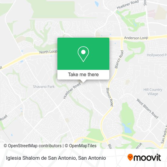 Mapa de Iglesia Shalom de San Antonio