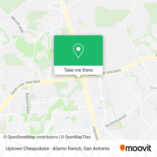 Mapa de Uptown Cheapskate - Alamo Ranch