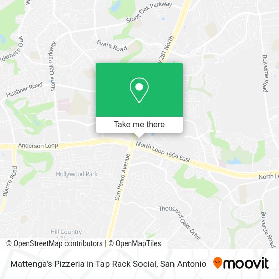 Mattenga's Pizzeria in Tap Rack Social map