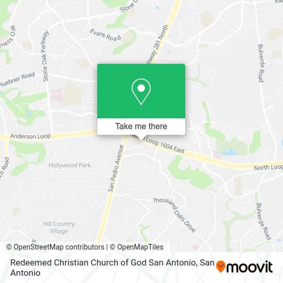 Redeemed Christian Church of God San Antonio map