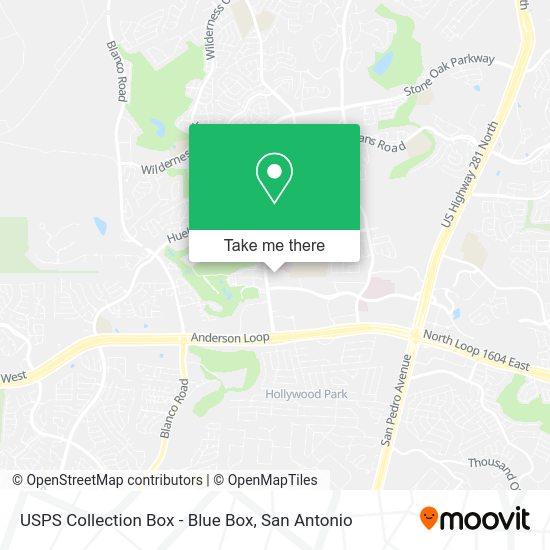 USPS Collection Box - Blue Box map