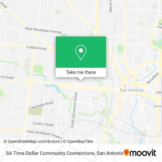 Mapa de SA Time Dollar Community Connections