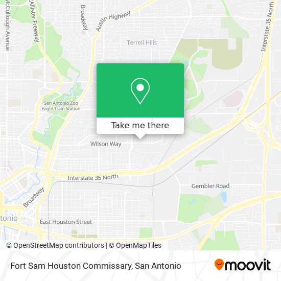 Mapa de Fort Sam Houston Commissary