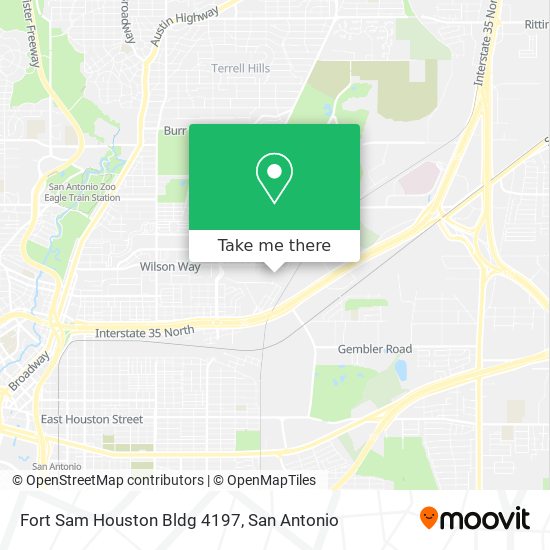 Fort Sam Houston Bldg 4197 map