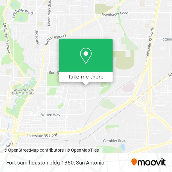 Mapa de Fort sam houston bldg 1350