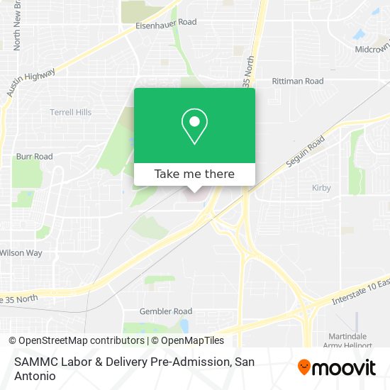 Mapa de SAMMC Labor & Delivery Pre-Admission