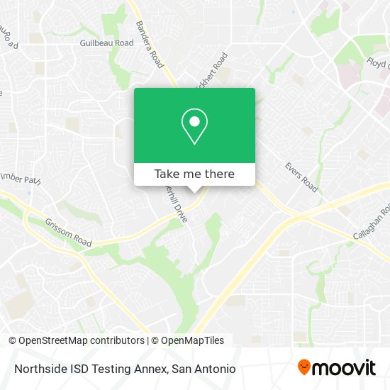 Northside ISD Testing Annex map