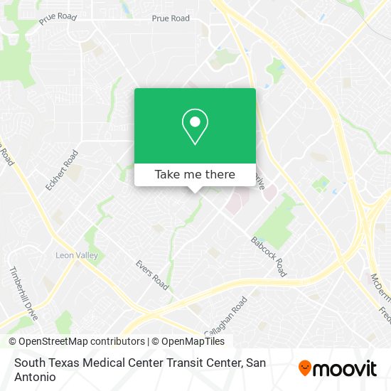 South Texas Medical Center Transit Center map