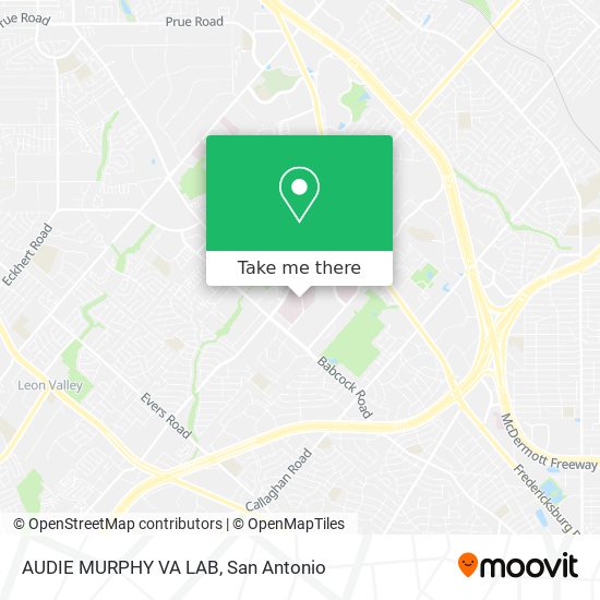 AUDIE MURPHY VA LAB map